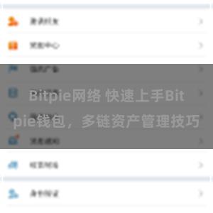 Bitpie网络 快速上手Bitpie钱包，多链资产管理技巧