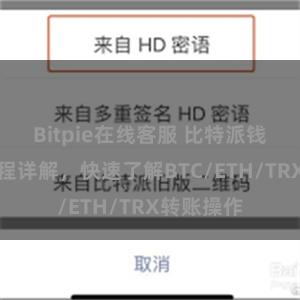 Bitpie在线客服 比特派钱包转账教程详解，快速了解BTC/ETH/TRX转账操作