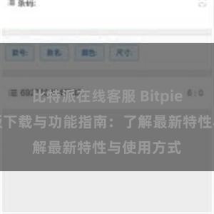 比特派在线客服 Bitpie钱包最新版下载与功能指南：了解最新特性与使用方式