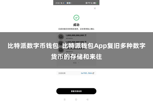 比特派数字币钱包  比特派钱包App复旧多种数字货币的存储和来往